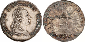 Austria Commemorative Silver Jeton "Inauguration of Franz II in Frankfurt" 1792 MDCCLXXXXII
Mont. 2269/70; J.u.F.# 943a; Silver 2.03 g., 21.6 mm; Fra...