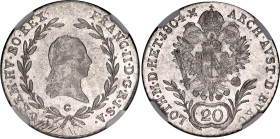 Austria 20 Kreuzer 1804 G NGC AU 55
KM# 2139, N# 22610; Silver; Franz II.
