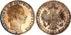 Austria 1 Florin 1860 A
KM# 2219, N# 7004; Silver; Franz Joseph I; UNC with minor hairlines & nice toning.