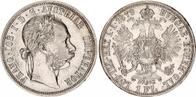 Austria 1 Florin 1879
KM# 2222; Schön# 149; N# 4726; Silver; Franz Joseph I; Vienna Mint; AUNC.