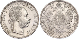Austria 1 Florin 1889
KM# 2222; Schön# 149; N# 4726; Silver; Franz Joseph I; Vienna Mint; UNC.