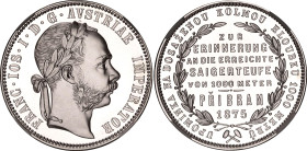 Austria 1 Florin 1875 Modern Silver Restrike Příbramský Zlatník NGC MS 70
X# M2, N# 33434; Silver; Franz Joseph I; Pribram Mine - 1000 Meters Depth r...