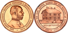 Austria 1 Taler 1877 Modern Restrike in Copper NGC MS 69 RD
Dav. 30, Frühwald 1906, Herinek 828, Valovič 151, Novotný 149; Copper 17 g., 33.2 mm; Vie...