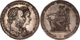Austria 2 Gulden 1879 NGC AU 58
X# M5, N# 33587; Silver; Franz Joseph I - Silver Wedding Jubilee.