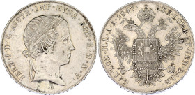Austria 1 Thaler 1847 A
KM# 2240, N# 18811; Silver; Ferdinand I (1835-1848); VF+.