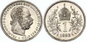 Austria 1 Corona 1893
KM# 2804; Schön# 7; N# 5744; Silver, Franz Joseph I; AUNC.