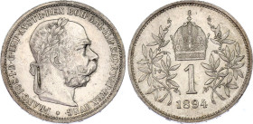 Austria 1 Corona 1894
KM# 2804; Schön# 7; N# 5744; Silver; Franz Joseph I; AUNC.