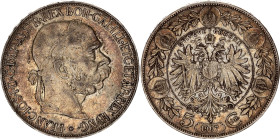 Austria 5 Corona 1907
KM# 2807, N# 11558; Silver; Franz Joseph I; XF, nice toning, remains of mint luster.