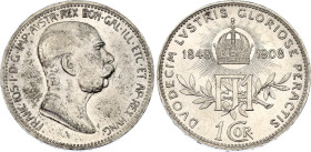 Austria 1 Corona 1908
KM# 2808; N# 7095; Silver; Franz Joseph I; Vienna Mint; UNC.