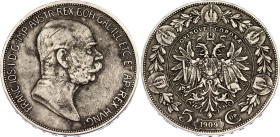 Austria 5 Corona 1909
KM# 2814, N# 14761; Silver; Franz Joseph I; XF.