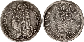 Hungary 15 Krajczar 1690 KB
KM# 208; ÉH# 1062; H# 1427; N# 37822; Silver; Leopold I; Kremnitz Mint; VF+.