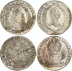 Hungary 2 x 20 Krajczar 1765 - 1780
KM# 366 & 381; Silver; Maria Theresia; Kremnitz Mint; VF.