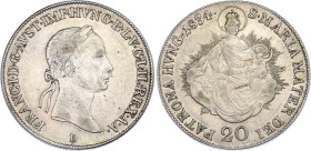 Hungary 20 Krajczar 1834 B
KM# 415.3; ÉH# 1383; H# 1985; N# 33884; Silver; Franz I; Kremnitz Mint; UNC, weak strike.