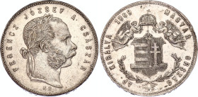 Hungary 1 Forint 1869 KB
KM# 449; ÉH# 1463; H# 2136; N# 33872; Silver; Franz Joseph I; Kremnitz Mint; XF-AUNC.