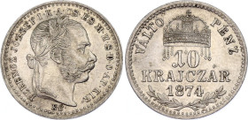 Hungary 10 Krajczar 1874 KB
KM# 451, N# 24000; Silver; Franz Joseph I; AUNC.