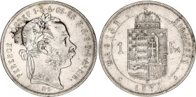 Hungary 1 Forint 1872 KB
KM# 453.1; ÉH# 1464a; H# 2138; N# 4736; Silver; Franz Joseph I; Kremnitz Mint; XF-.