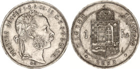 Hungary 1 Forint 1873 KB
KM# 453.1; ÉH# 1464a; H# 2138; N# 4736; Silver; Franz Joseph I; Kremnitz Mint; XF.
