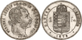 Hungary 1 Forint 1875 KB
KM# 453.1; ÉH# 1464a; H# 2138; N# 4736; Silver; Franz Joseph I; Kremnitz Mint; AUNC.