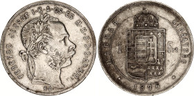 Hungary 1 Forint 1876 KB
KM# 453.1; ÉH# 1464a; H# 2138; N# 4736; Silver; Franz Joseph I; Kremnitz Mint; XF.