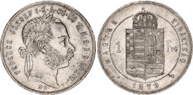 Hungary 1 Forint 1879 KB
KM# 453.1; ÉH# 1464a; H# 2138; N# 4736; Silver; Franz Joseph I; Kremnitz Mint; UNC.