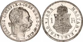Hungary 1 Forint 1883 KB
KM# 469; ÉH# 1466; H# 2141; N# 26846; Silver; Franz Joseph I; Kremnitz Mint; UNC Luster with few minor scratches.