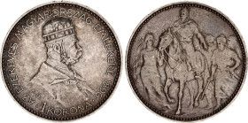 Hungary 1 Korona 1896 KB
KM# 487, N# 15758; Silver; Franz Joseph I; Magyar Millennium; XF.