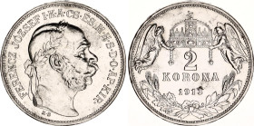 Hungary 2 Korona 1913 KB
KM# 493, N# 10991; Silver; Franz Joseph I; XF.