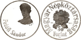 Hungary 50 Forint 1973
KM# 599, N# 28768; Silver., Proof; Sándor Petőfi; Mintage 6000 pcs.