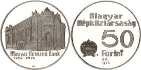 Hungary 50 Forint 1974
KM# 601, N# 27449; Silver., Proof; National Bank; Mintage 6000 pcs.