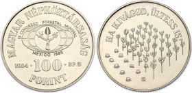 Hungary 100 Forint 1984
KM# 639, N# 12884; Nickel; FAO - Forestry for Development; With Certificate; UNC.