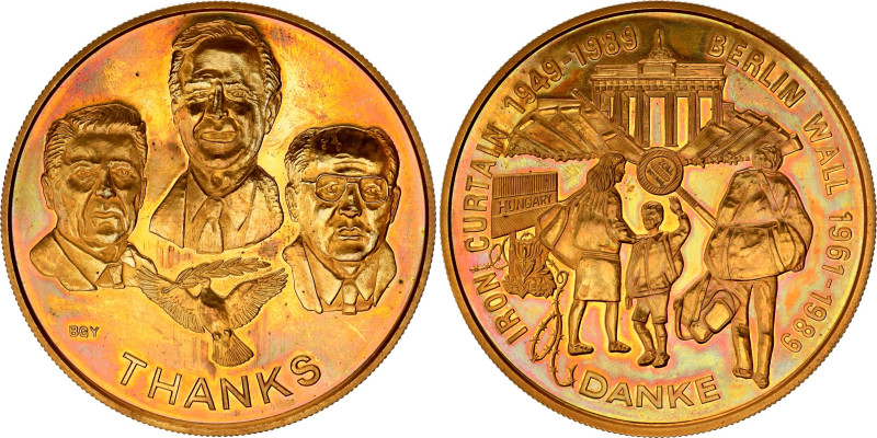 Hungary Commemorative Medal "Dismantling the Iron Certain and Berlin Wall" 1989...