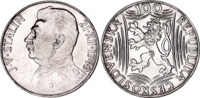 Czechoslovakia 100 Korun 1949 NGC MS64
KM# 30, N# 17467; Silver; 70th Birthday of Josef V. Stalin; UNC.