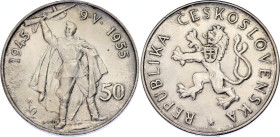 Czechoslovakia 50 Korun 1955
KM# 44; N# 20207; Silver; 10th Anniversary - Liberation from Germany; AUNC-UNC.