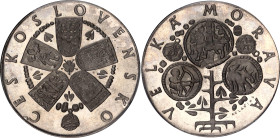 Czechoslovakia Medal Velka Morava 1972 (ND) PCGS MS67
Nickel 34 mm.; Engraver Kolarsky; UNC.