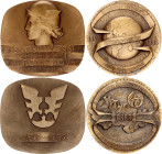 Czechoslovakia Lot of 2 Commemorative Bronze Medals 1988 - 1989
Various Dates & Motives; AUNC.