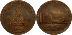 Czechoslovakia Bronze Medal "ZA USPESNU PRACU - FOR SUCCESSFUL WORK" 1980 (ND)
Bronze 91.46 g., 60 mm; F.D. Roosevelt Teaching Hospital with Polyclin...