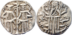 Bulgaria Ivan Aleksandar AR Grosh 1331 - 1371 (ND)
Youroukova & Penchev 74-80; Silver 1.58 g.; Ivan Aleksandar (1331-1371); 2nd Empire; Obv: Christ s...