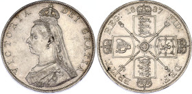 Great Britain 1 Florin 1887
KM# 762, N# 13214; Silver; Victoria; AUNC, Toning.