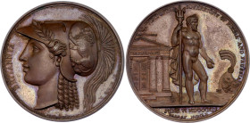 Great Britain Medal Commemorating the French Army at the Dniepr 1814 (1820)
Bramsen 1474; Copper 39.18 g., 40 mm; Obv: Head of Britannia left, wearin...