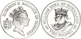 Guernsey 2 Pounds 1987 (ND) with Original Case
KM# 49a; N# 44901; Silver; Elizabeth II; 900th Anniversary of the Death of William I, Duke of Normandy...