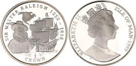 Isle of Man 1/2 Crown 1999
N# 83434; Silver; Elizabeth II (1952-date); Sir Walter Raleigh; Proof.
