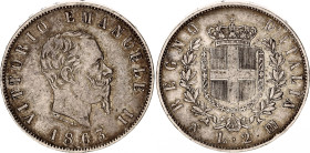 Italy 2 Lire 1863 N BN
KM# 6a.1; N# 19476; Silver; Vittorio Emanuele II; Naples Mint; XF-AUNC.