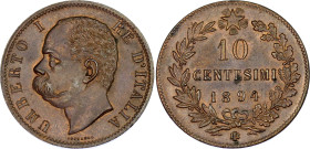 Italy 10 Centesimi 1894 BI
KM# 27.1, N# 727; Umberto I; UNC.