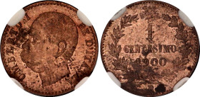 Italy 1 Centesimo 1900 CCG MS62
KM# 29, N# 2392; Copper; Umberto I; UNC.