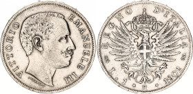 Italy 1 Lira 1902 R
KM# 32; N# 6573; Silver; Vittorio Emanuele III; Rome Mint; XF-AUNC.