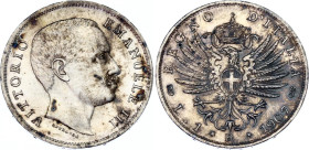 Italy 1 Lira 1907 R
KM# 32; N# 6573; Silver; Vittorio Emanuele III; Mint: Rome; UNC Toned.