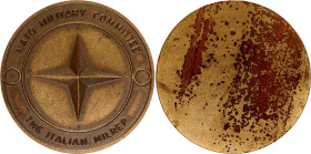 Italy Uniface Copper Medal "NATO MILITARY COMMITTEE - THE ITALIAIN MILREP" 2nd Half of 20th Century (ND)
Copper 102.02 g., 70 mm; Obv: NATO Symbol in...