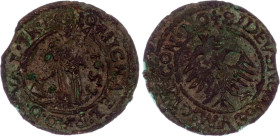 Walachia 1 Shilling 1658
MBR# 277, N# 224871; Copper 0.48 g.; Mihail Radu; 2nd series; VF+.