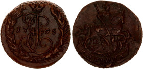 Russia 1 Kopek 1795 ЕМ
Bit# 704, N# 39202; Copper 9.43 g.; Catherine II the Great; AUNC, Yellow/Brown patina.