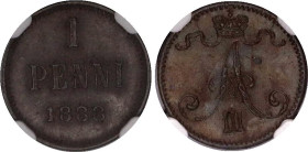 Russia - Finland 1 Penni 1888 NGC MS 65 BN
Bit# 253; Copper.